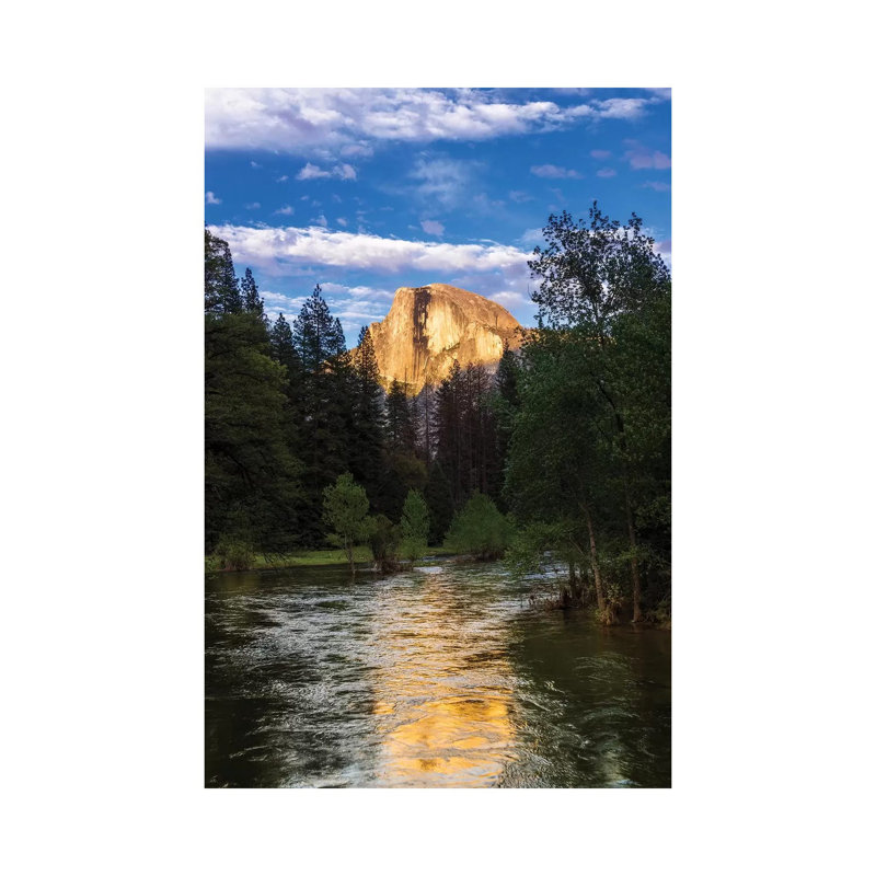 Evening Light On Half Dome Above The Merced River, Yosemite National Park, California, USA by Russ Bishop - Wrapped Canvas Gallery-Wrapped Canvas Giclée