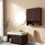 Meuble-lavabo moderne (doit inclure le meuble-lavabo et le lavabo), 36 po en noyer