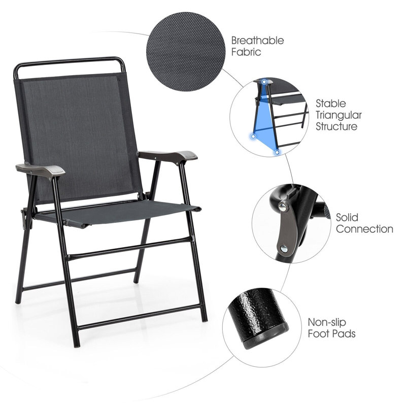 Foldable Outdoor Patio Dining Armchair