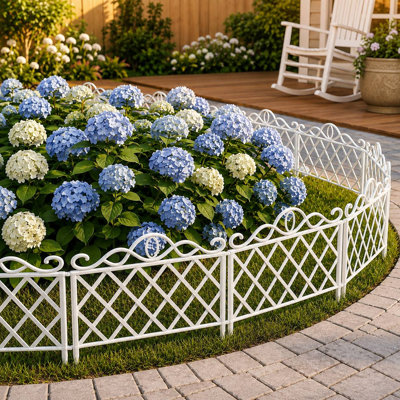Clôture de jardin décorative en plastique 10 pièces pour plates-bandes et allées