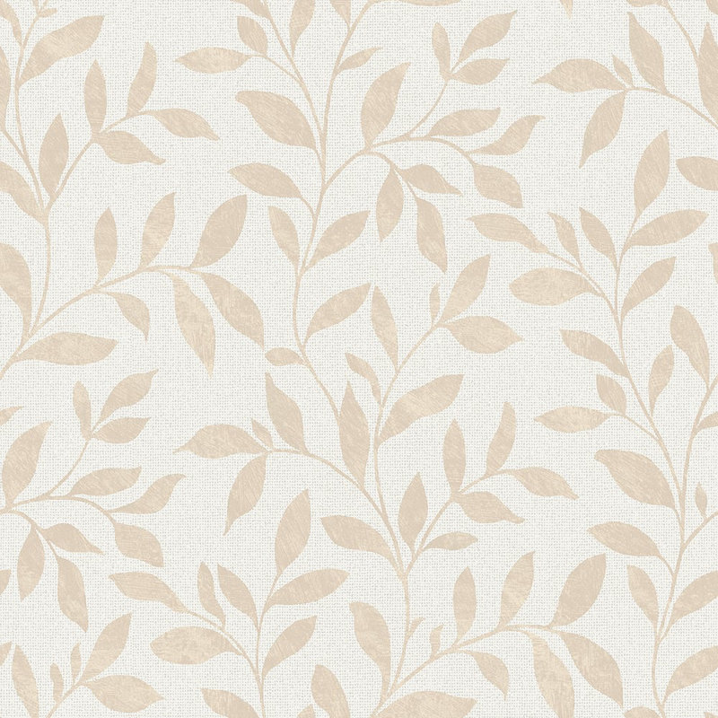Rouleau de papier peint à feuilles mobiles de la collection Utopia, Beige