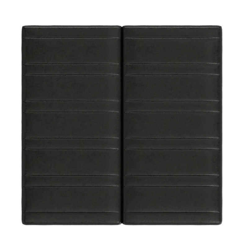 Repose-pieds de rangement pour table basse Ellis, Similicuir noir