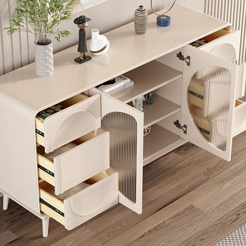 Armoire de rangement crème, H 33,46 po x l 59,06 po x P 15,75 po
