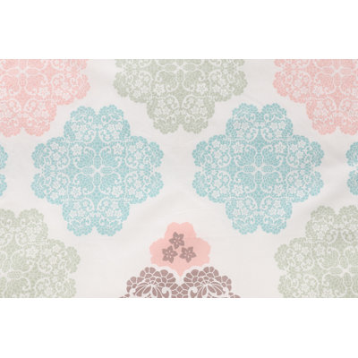 Ensemble de housse de couette simple turquoise et saumon, housse de couette 63 x 87, drap plat 63 x 93, taie d'oreiller 20 x 28 | 65% coton / 35% polyester, lavable à la machine, fermeture à boutons | Ensemble de literie élégant et confortable