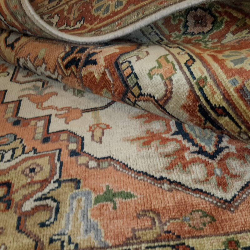 Canvello Hand Made Traditional Medallion Indo Indo Rug - 3'10'' X 6'0''