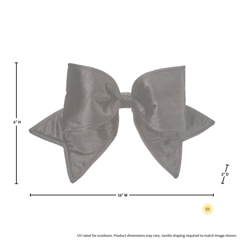 Arc UV 16 po pour l'extérieur en velours, Noir