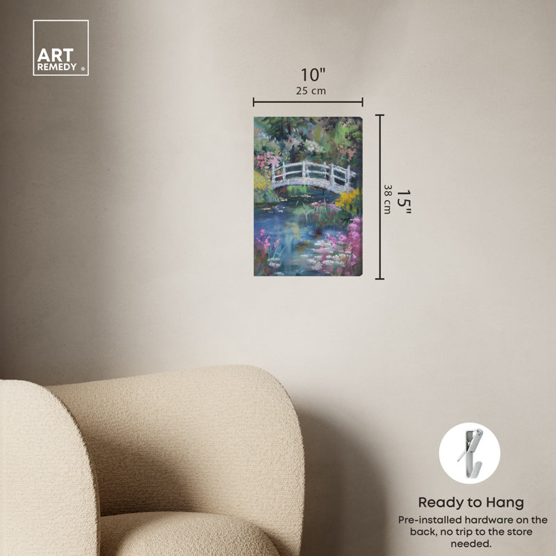 Hidden Garden Impressionism Wall Art on Wrapped Canvas, 10" x 15"