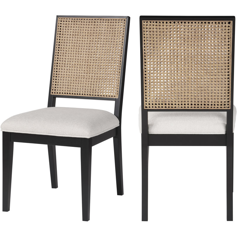 Chaise d'appoint en bois massif , Noir