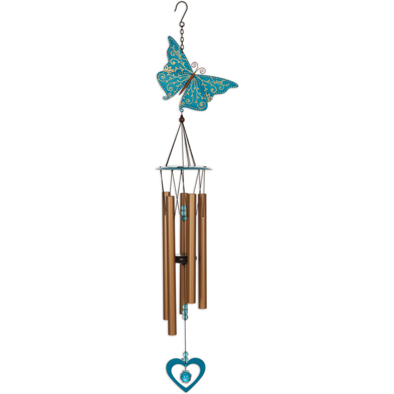 Turquoise Gold Butterfly Chime - 786FBCEC18E14309A79145409650C532