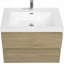 Meuble-lavabo flottant avec lavabo, meuble-lavabo mural moderne avec lavabo en résine et tiroirs à fermeture en douceur-115688327-115688326
