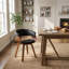 Chaises de salle à manger rembourrées modernes, pieds en bois, siège et dossier rembourrés, chaises de cuisine et de salle à manger scandinaves-1107368071