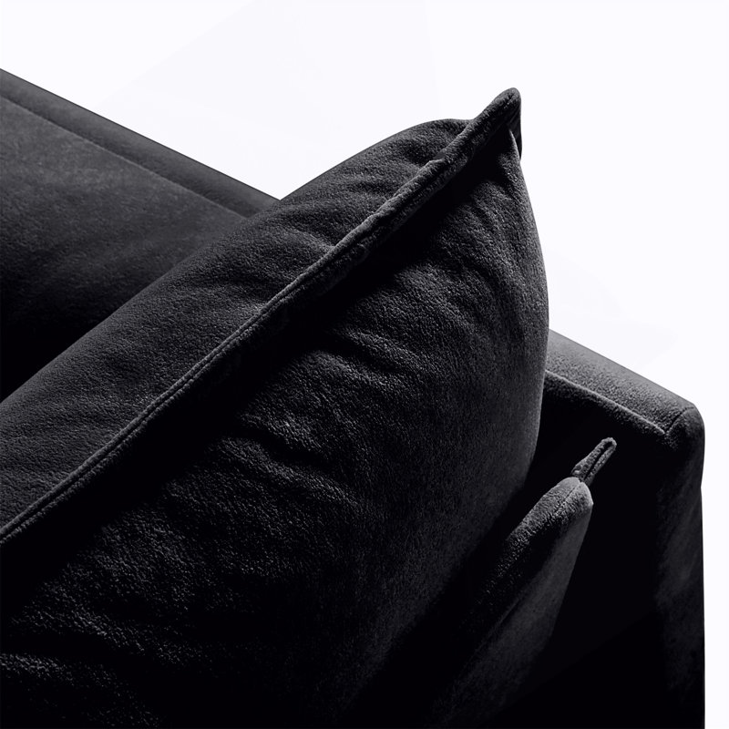 Ensemble de canapé 2 pièces, 2 pièces de canapé causeuse, ensemble de couchettes confortables en chenille moderne pour le bureau du salon avec 4 coussins