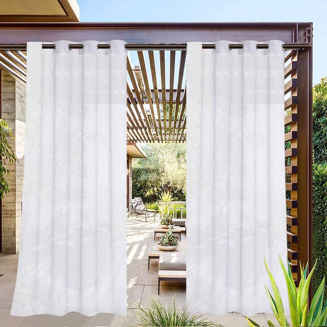 Sheer Blackout Outdoor Grommet Single Curtain Panel Eider & Ivory™ Curtain 