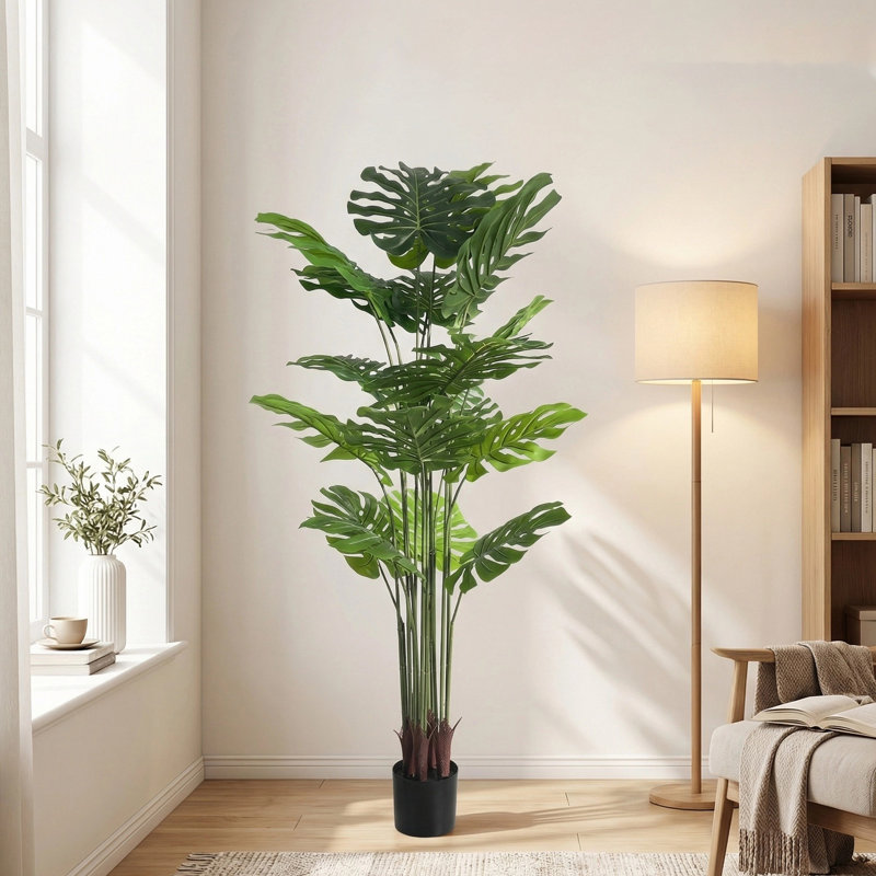 Fausse plante Monstera Deliciosa, H 63 po x l 39,37 po