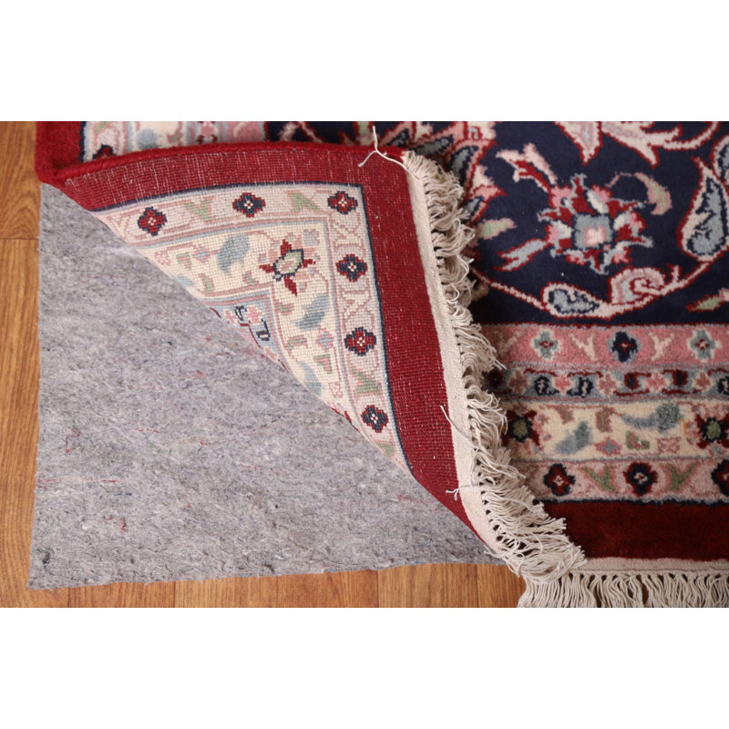 Tapis indien à motif floral All-Over Agra fabriqué à la main 12 x 18