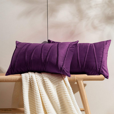 Ensemble de 2 coussins en velours Stripes