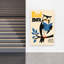 Affiche murale abstraite vintage représentant un hibou sage lisant un hibou sur un arbre.-1220495765