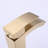 Brushed Gold Waterfall Single Hole Bathroom Faucet with 360° Swivel Spout and Deck Plate – CUPC & CEC Certified-68885221