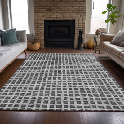 Tapis géométrique intérieur / extérieur lavable à la machine ACN727