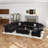Ahren Upholstered 156.6 " Chenille Curved Corner Sectional with Ottoman-1516424408