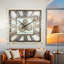 Horloge murale surdimensionnée carrée 24 po pour le salon avec la collection America-94246283
