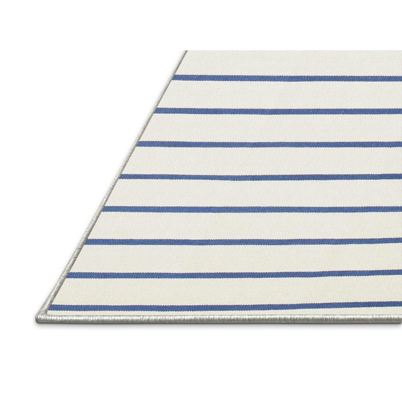 Tapis blanc/bleu contemporain, Rectangle 8 pi x 12 pi