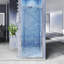 Porte de douche à cadre pivotante en chrome avec verre transparent-121697491