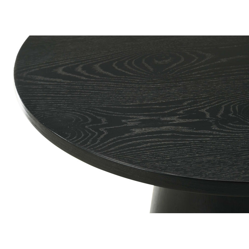 Table de bout ronde en ébène 22 po avec base piédestal Jasper