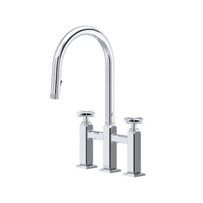 Apothecary Bridge Pull-Down Kitchen Faucet With C-Spout