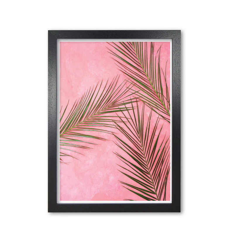 Palm Leaves - Print, Black Grain Frame, 30 cm H x 21 cm W x 5 cm D