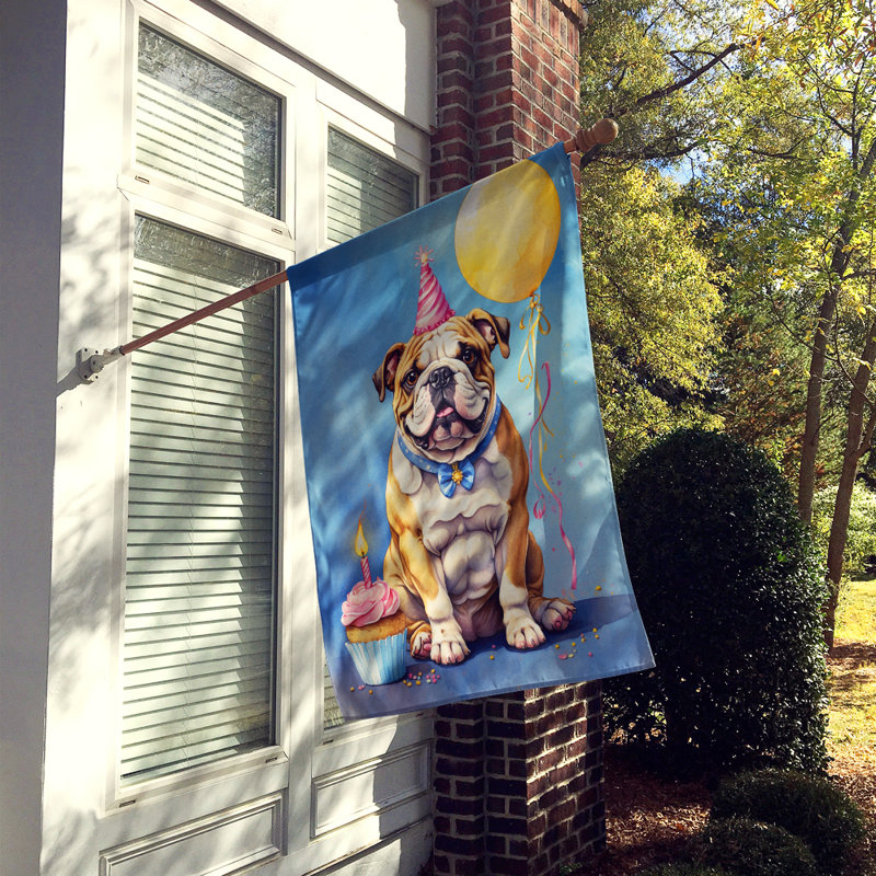Drapeau «Happy Birthday House», Bouledogue anglais