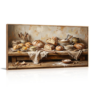 Bread Still Canvas Wall Art Set Of 1