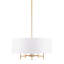Lustre tambour 5 lumières blanc