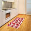 Tapis décoratif floral à haute densité en fibres de polyester-42028687