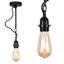 Harp 1 - Light Satin Black Bulb Pendant-31098912