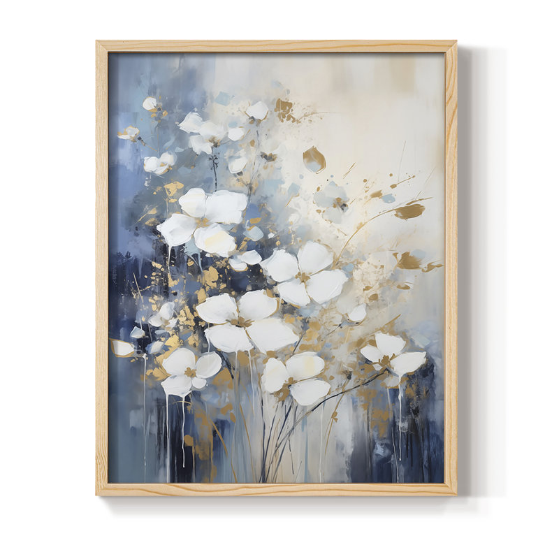 Reproduction encadrée FLORAL Series CCVVII - bois massif, 21" H x 17" W