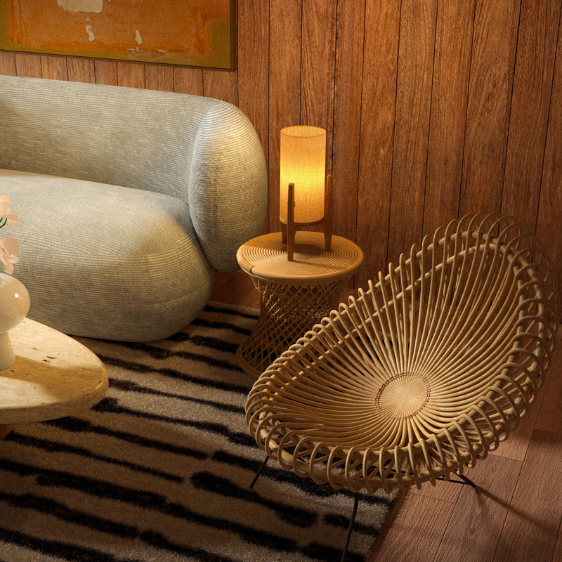  Zen Table Lamp, Natural Wood