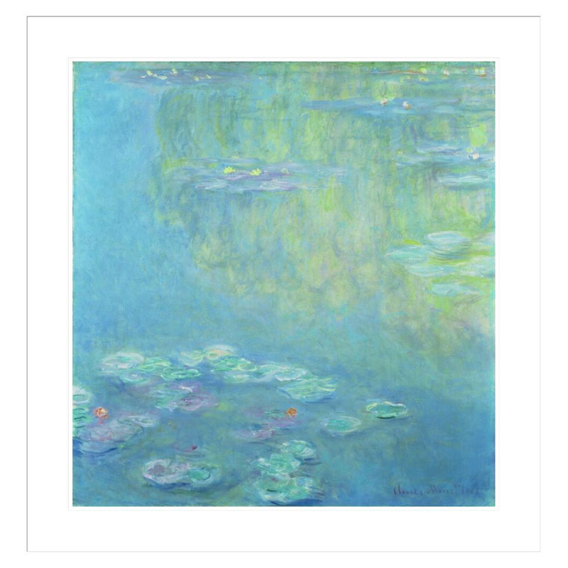 «Waterlilies» par Claude Monet, impression giclée encadrée, H 34,85 po x l 33,5 po