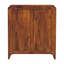 Commode Newton en bois massif, 3 tiroirs, châtaignier, brun