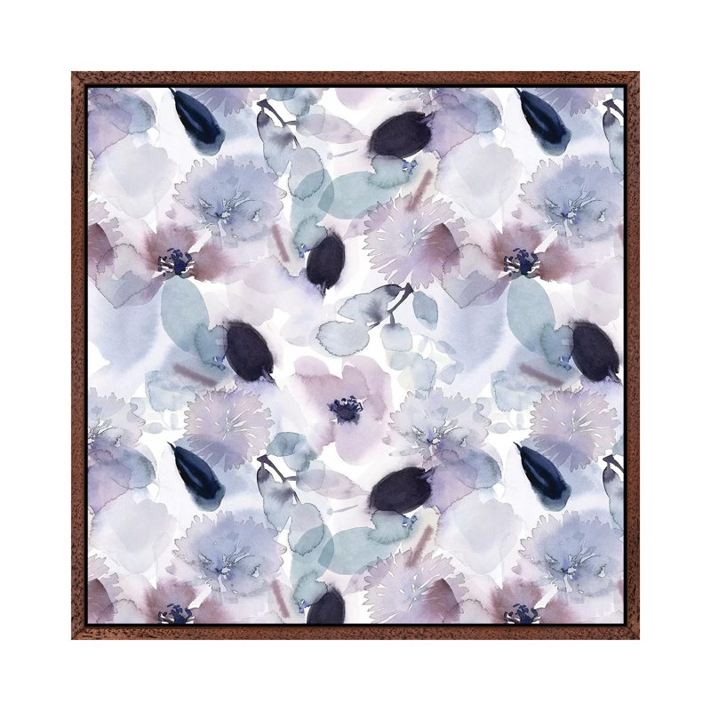 Story I by Stephanie Ryan - Painting on Canvas, Classic Brown Wood Floater Framed, 66.04cm H x 66.04cm W x 3.81cm D