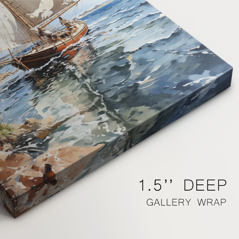 NAUTICAL Series CECXLV III - Toile tendue avec châssis de qualité supérieure - Prêt à être accroché, H 36 po x l 24 po