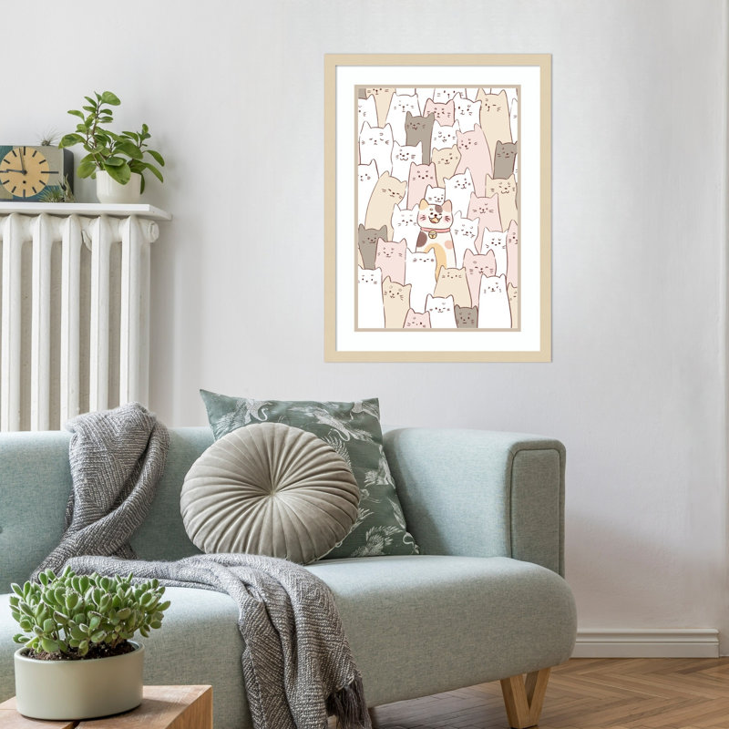 «Cute Kittens» par Inkeles, impression sur bois encadrée, H 25 po x l 19 po