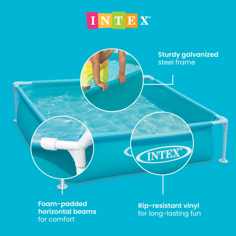 Intex Mini Frame Kiddie Beginner Swimming Pool, Blue