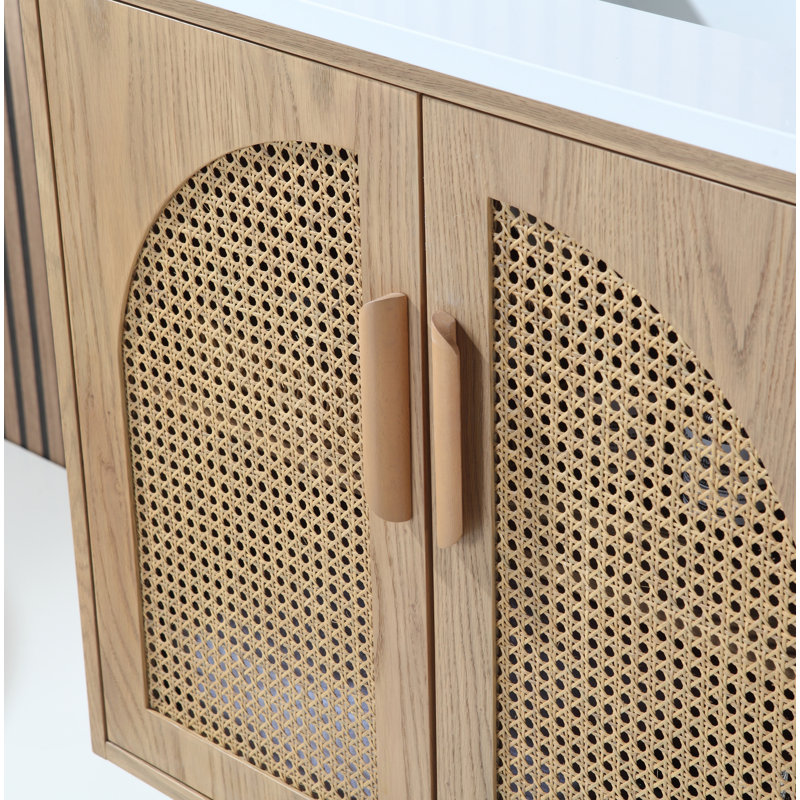 Nara 60" W Double Vanity, Yellow