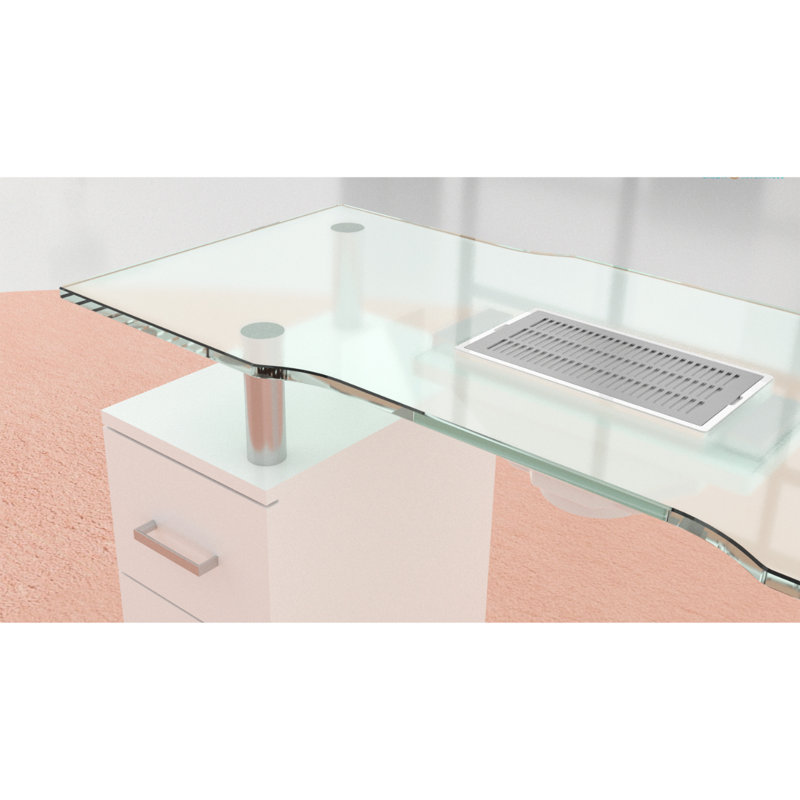 Bureau en verre, Blanc