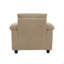 Ensemble de fauteuil d'appoint et repose-pieds avec rangement, méridienne convertible simple avec dossier inclinable, porte-gobelets, ports USB-C-52928316