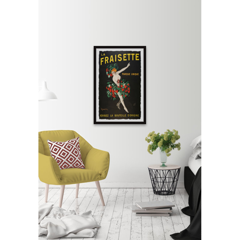 "La Fraisette", reproduction encadrée, H 36 po x l 24 po