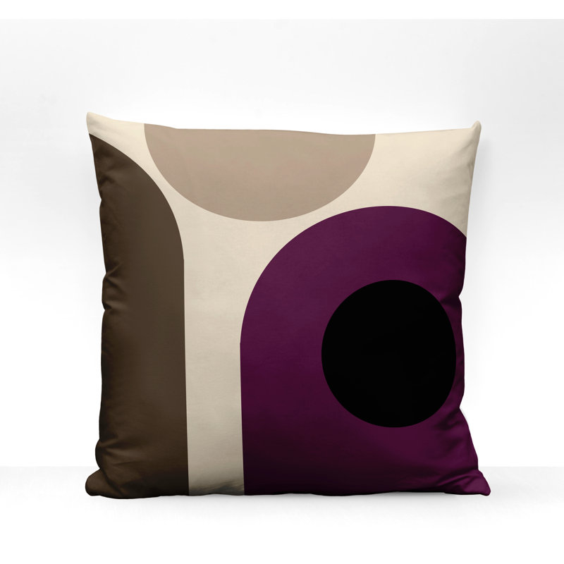 Coussin intérieur / extérieur en polyester filé Yenz, 17 po x 17 po, Mauve