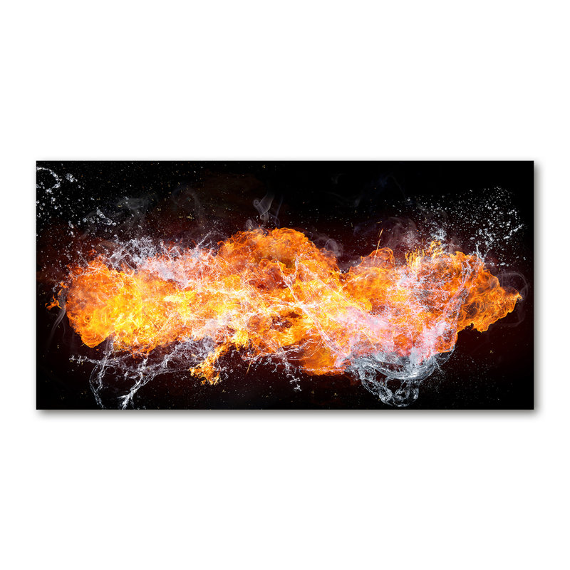 Fire Versus Water - Wrapped Canvas Print