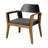 Of 2 Wood Outdoor Chairs With Water- Cushions, Sleek Design For Backyard, Garden, Terrace, Balcony, Quick Assembly Included 2Pcs Club In Modern Industrial Style, Frame Water Effortless